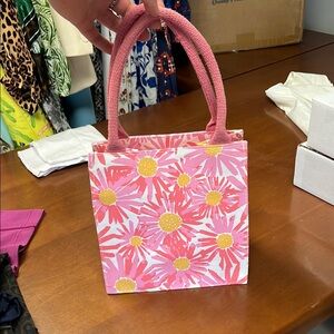 Floral Pink Mini Tote Bag